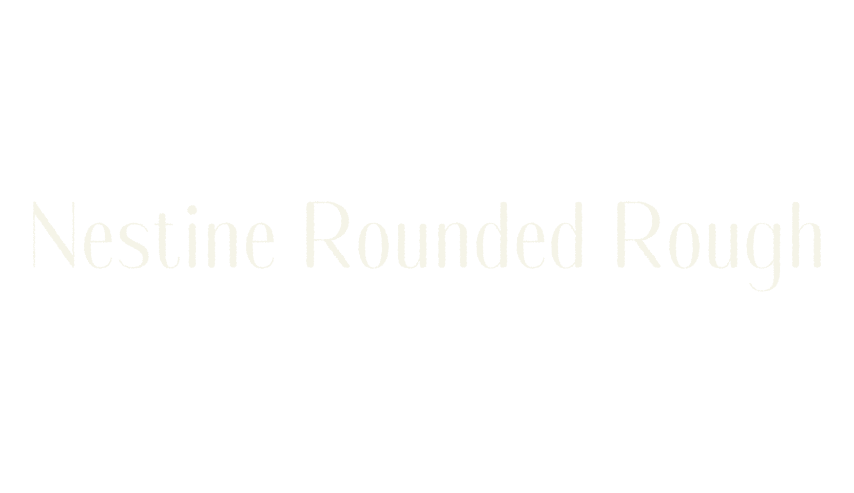 Nestine Rounded Rough, minimalist font preview