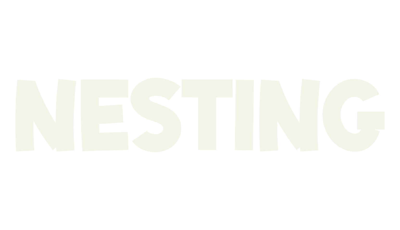 NESTING, sans serif font preview