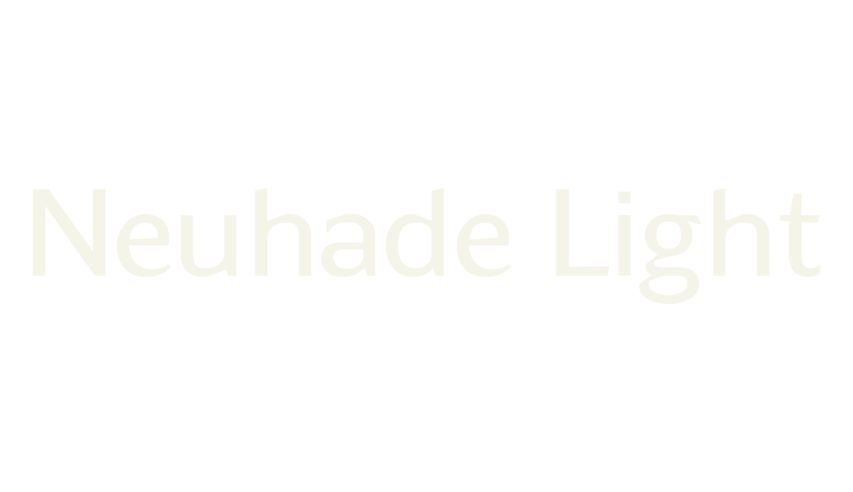Neuhade Light, sci-fi font preview