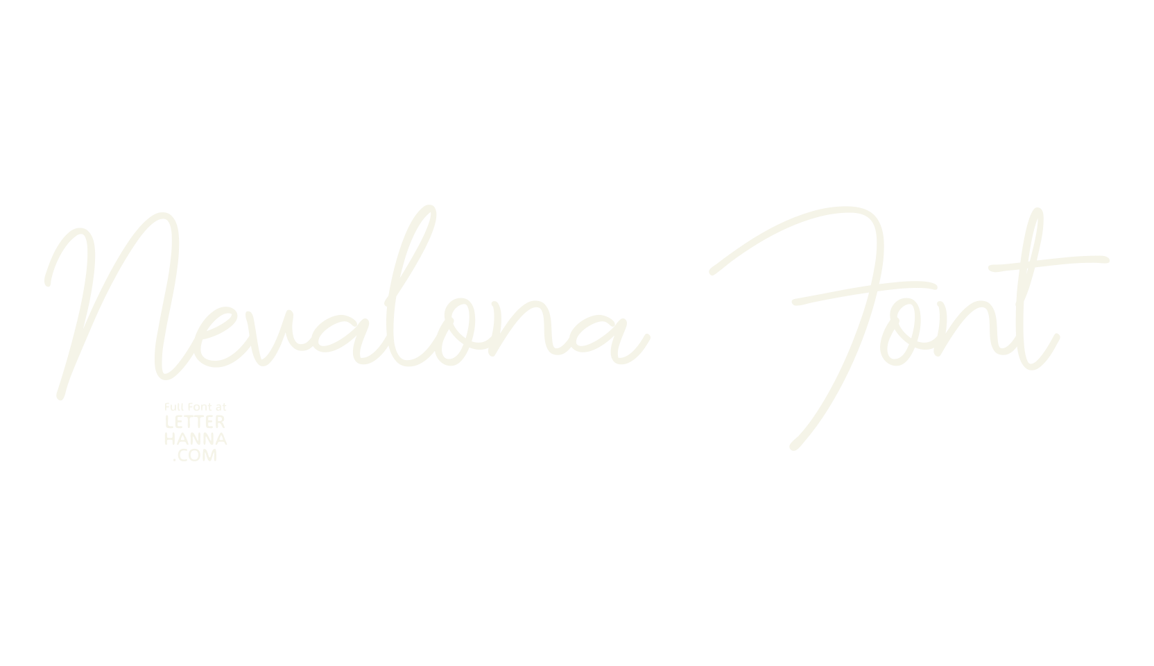 Nevalona Font, script font preview