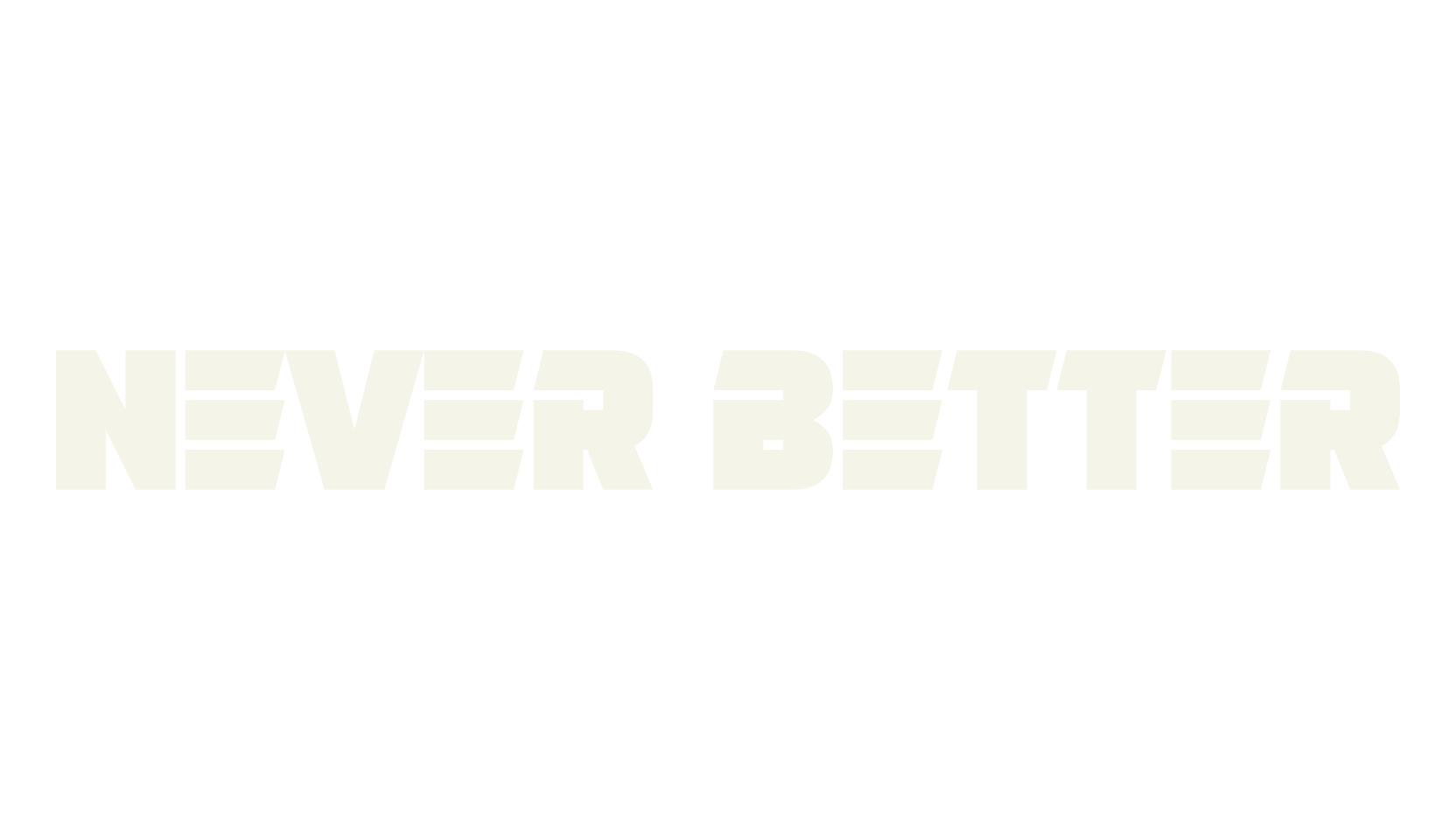 Never Better, display market font preview
