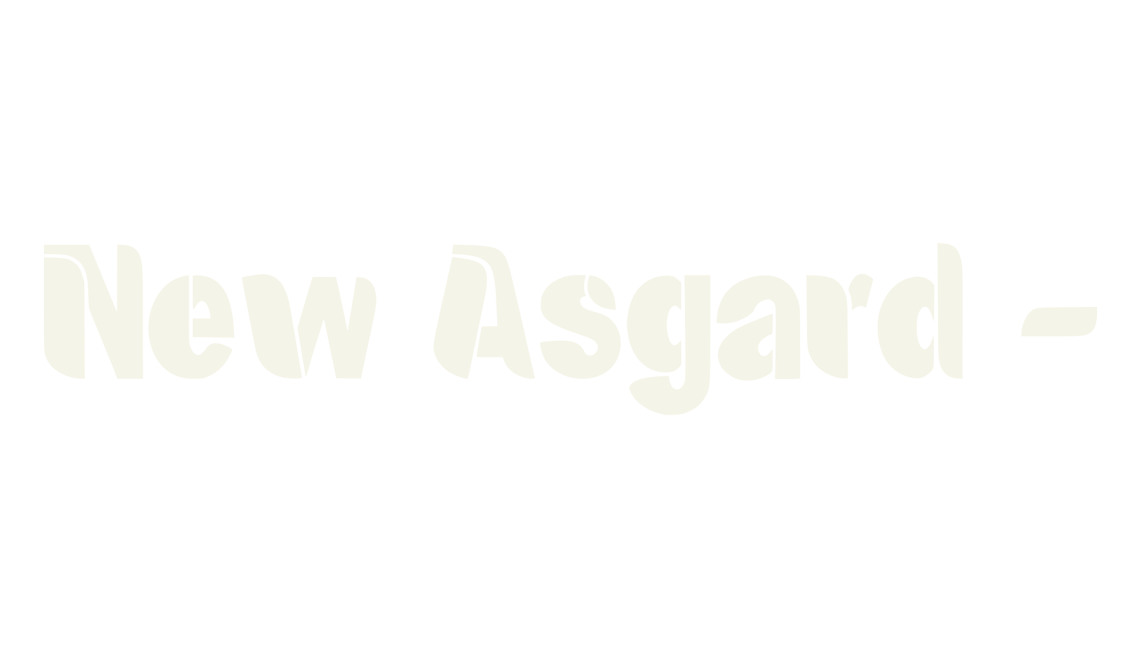 New Asgard -, logo font preview