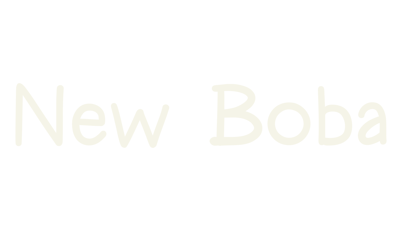New Boba, handwritten font preview