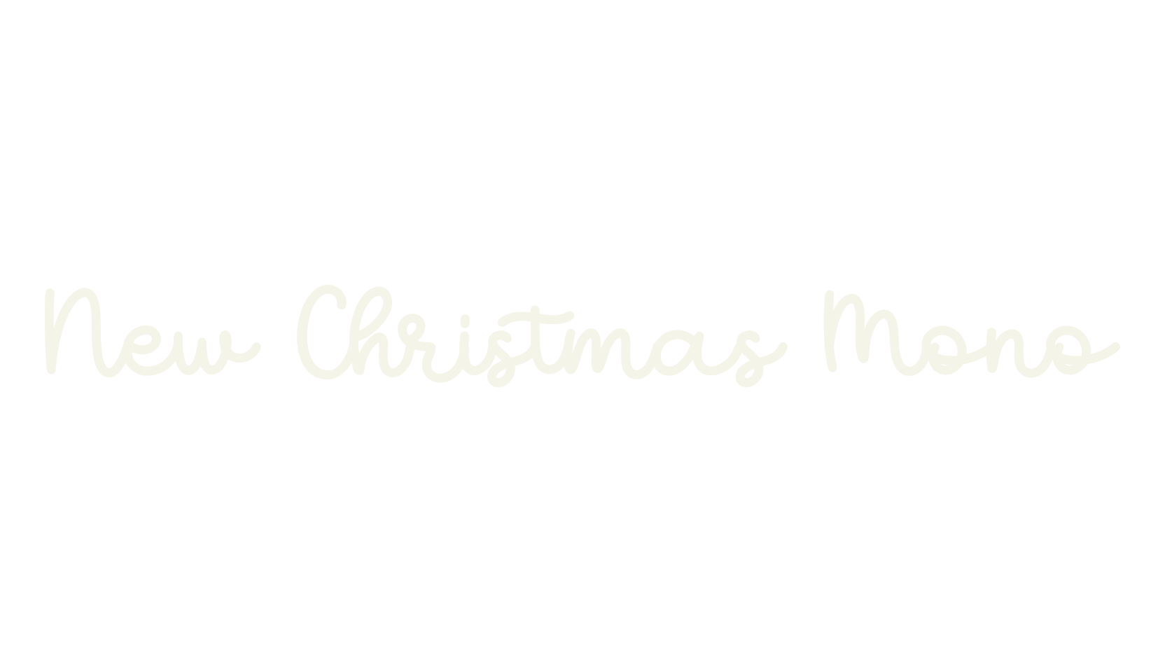 New Christmas Mono, single line font preview