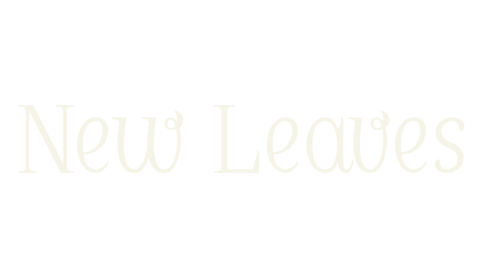 New Leaves, serif font preview