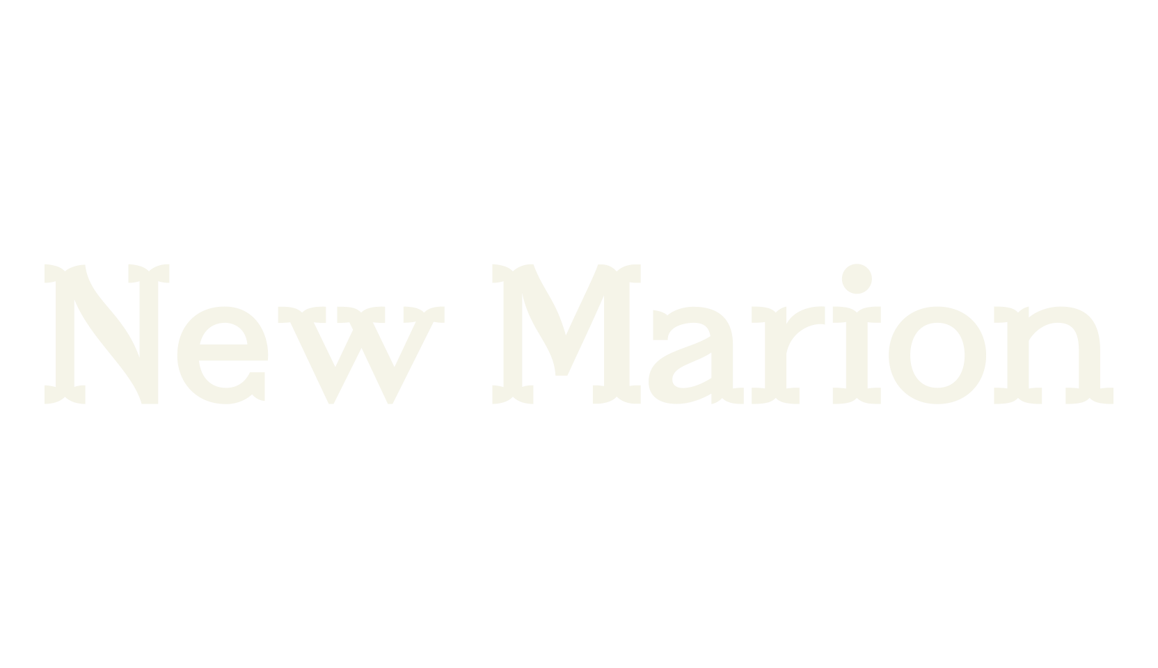 New Marion, serif font preview