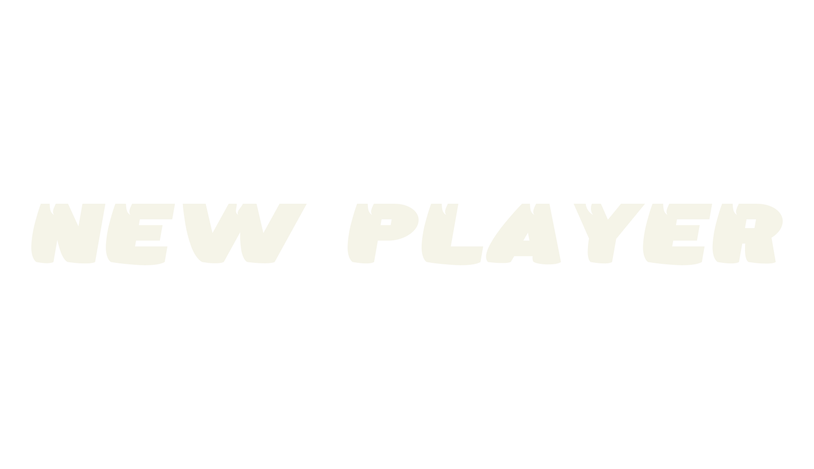 New Player, blackletter font preview