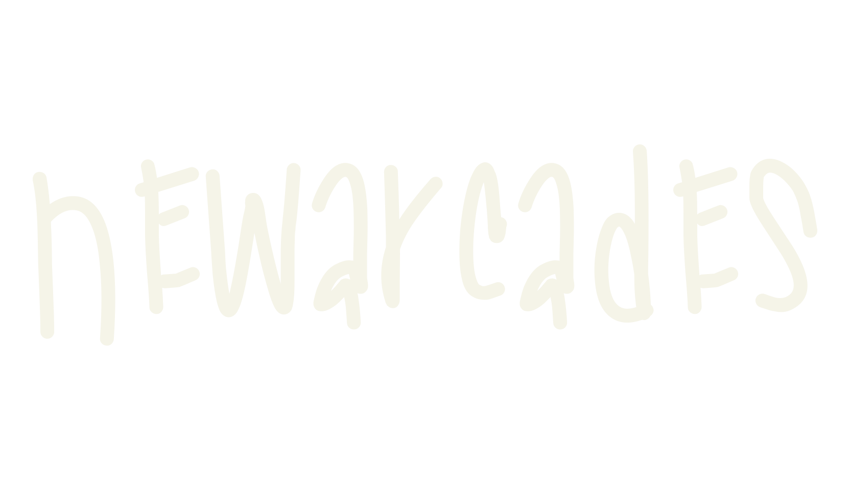 NewArcades, handwritten font preview