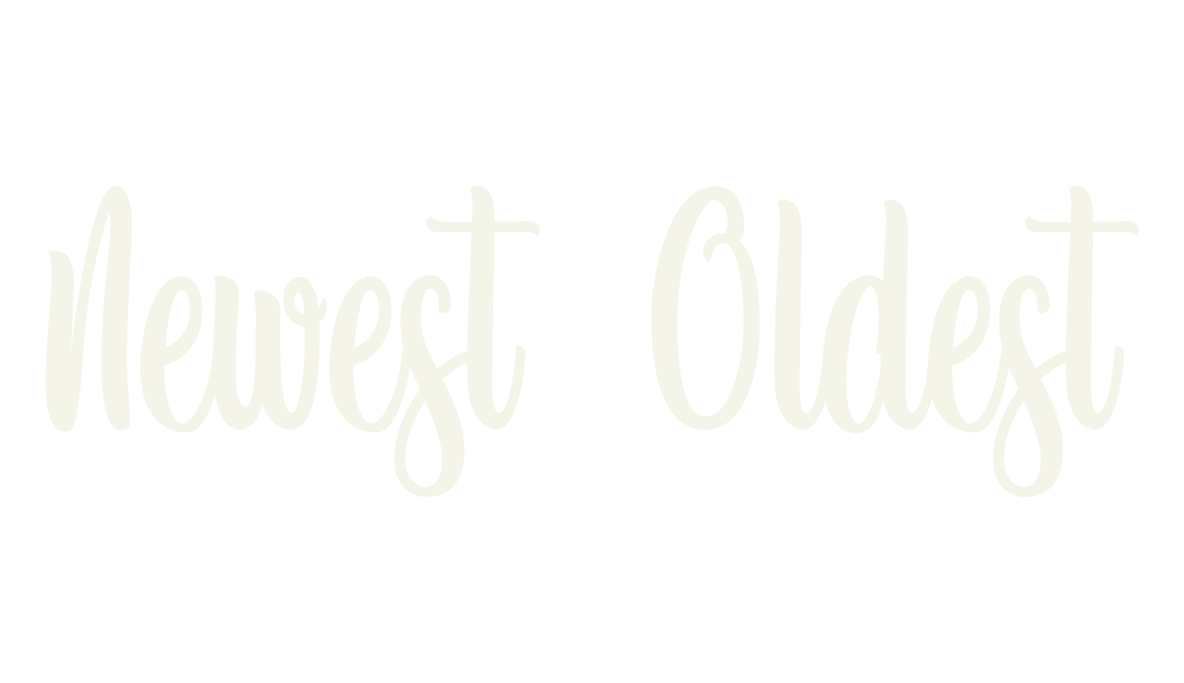 Newest Oldest, lettering font preview