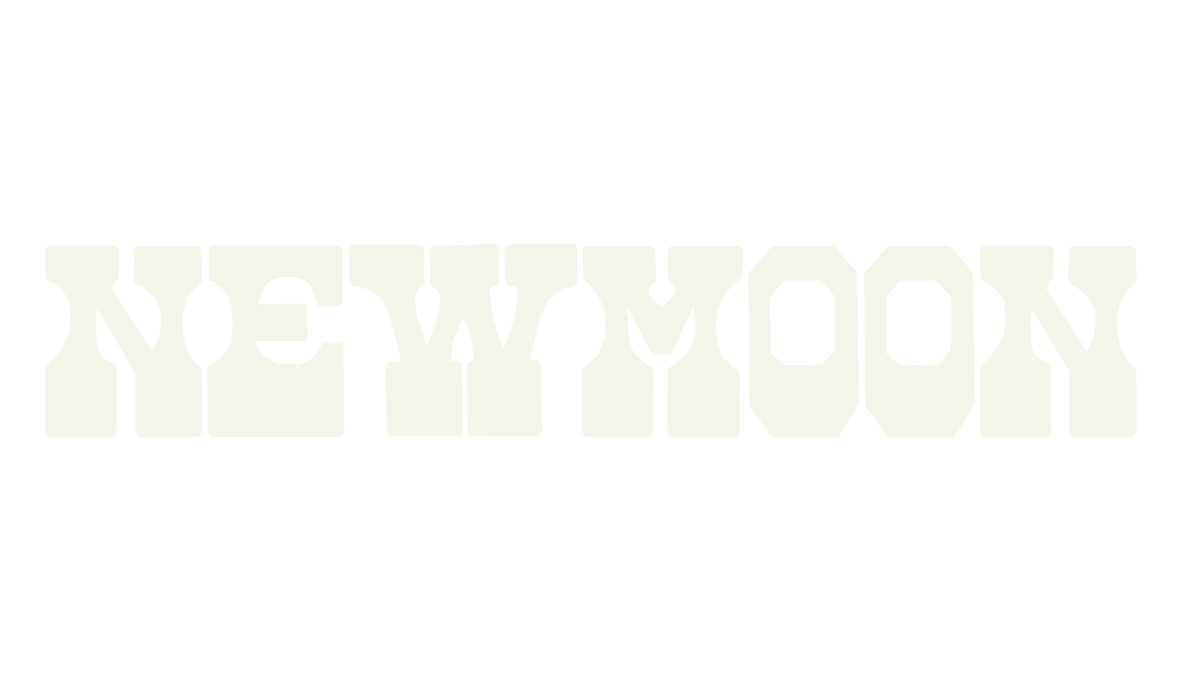 NEWMOON, lettering font preview