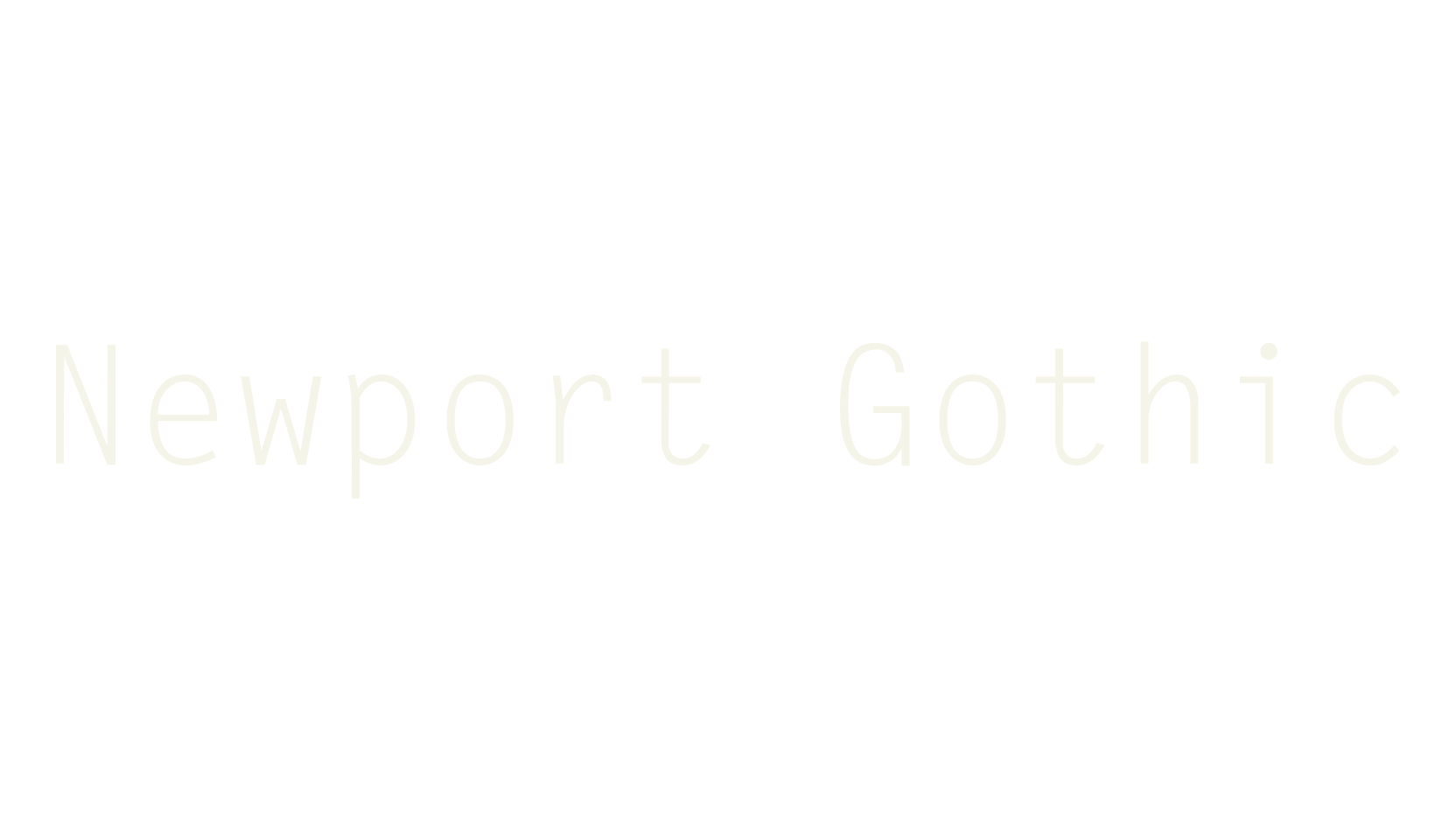 Newport Gothic, sans font preview