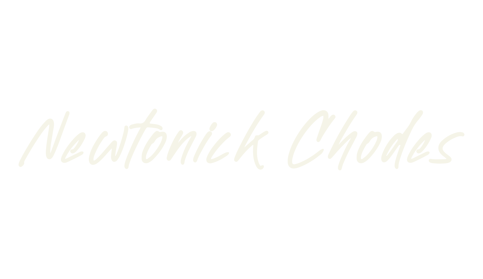 Newtonick Chodes, script font preview