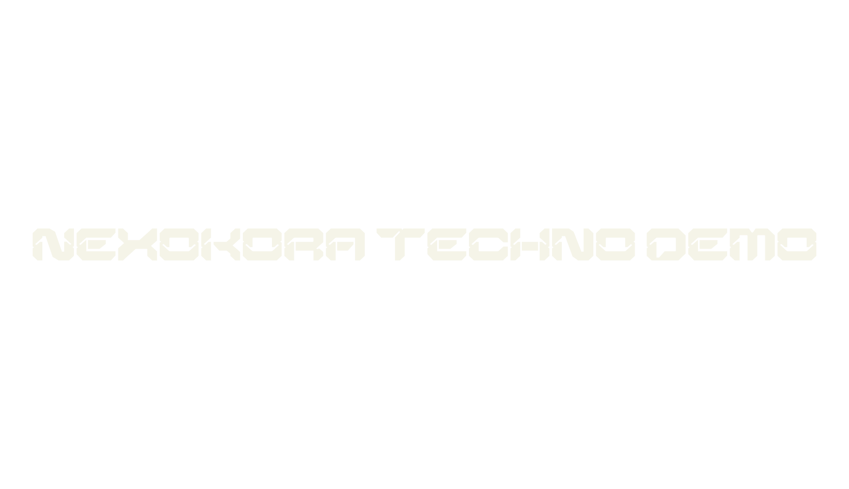 Nexokora Techno Demo, display market font preview