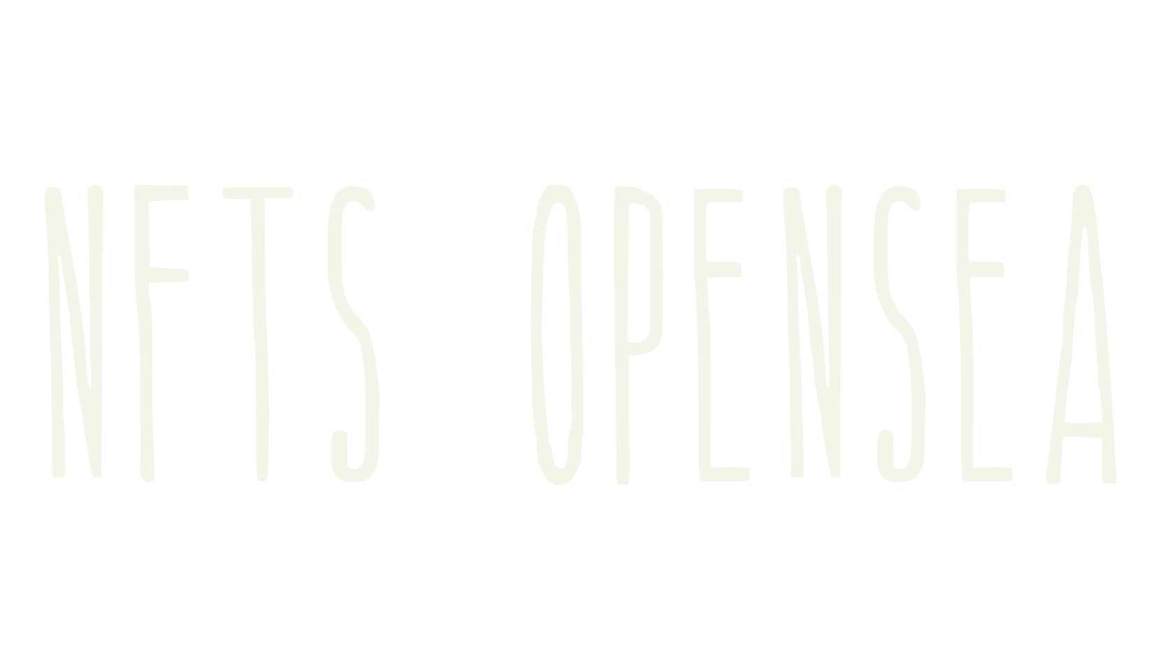 NFTS Opensea, digital font preview
