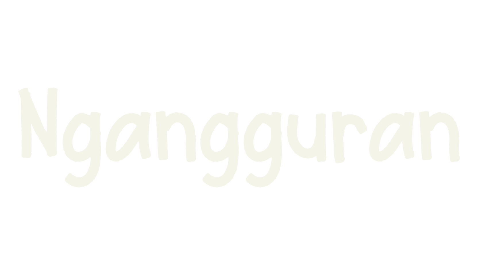 Ngangguran, clothing font preview
