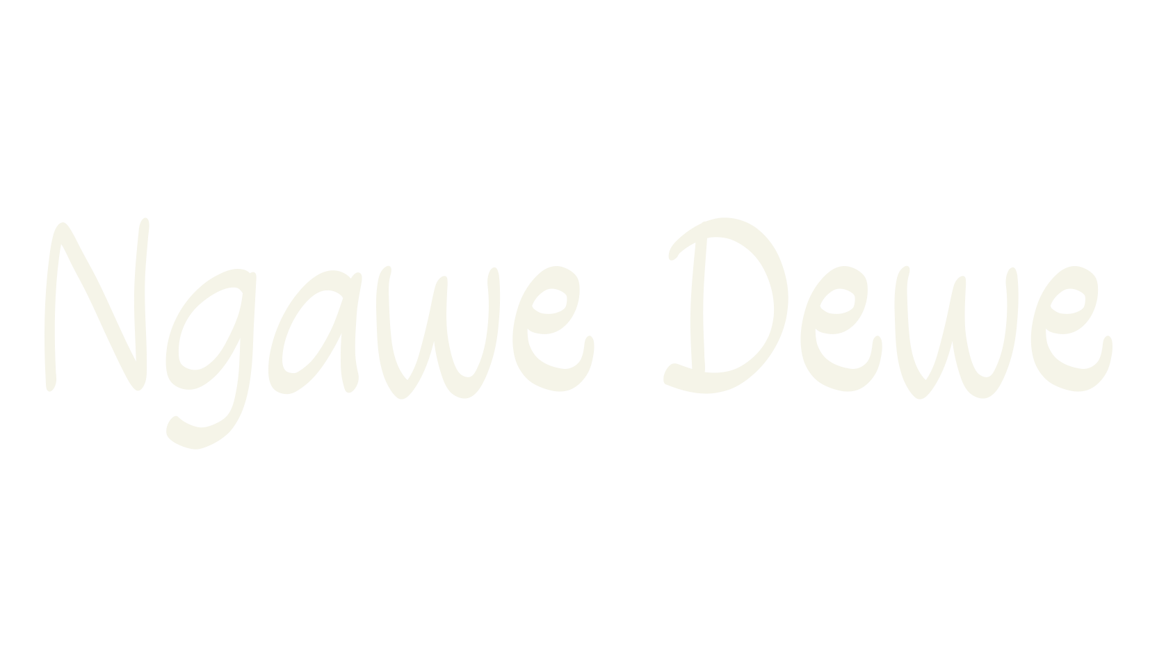 Ngawe Dewe, handwriting font preview