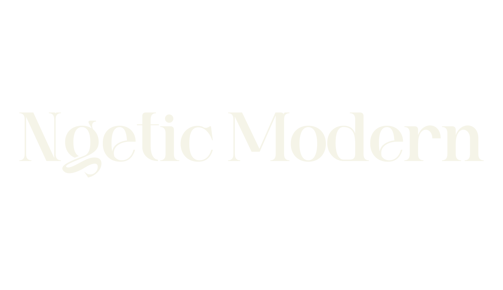 Ngetic Modern, serif font preview