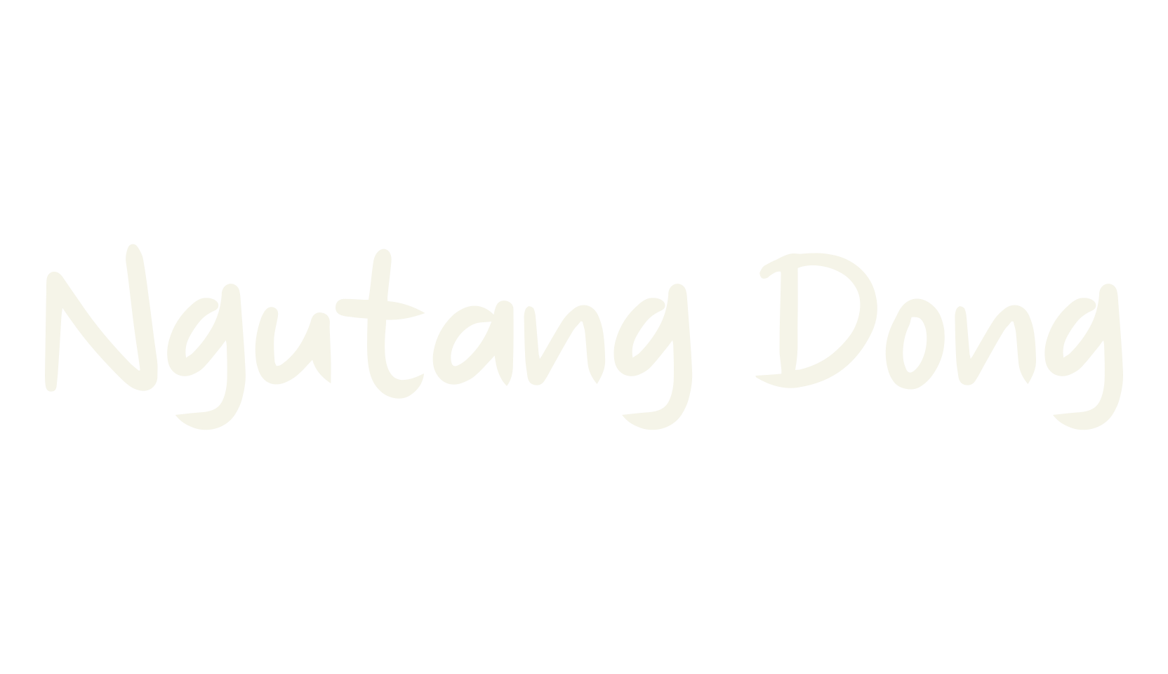 Ngutang Dong, handwritten font preview