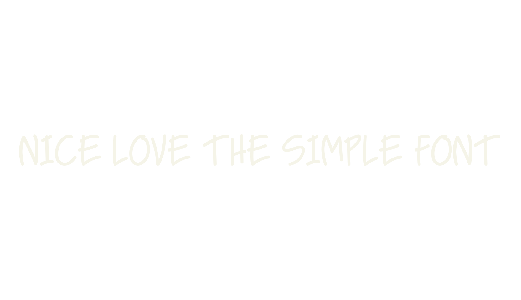 NICE LOVE THE SIMPLE FONT, cheerful font preview