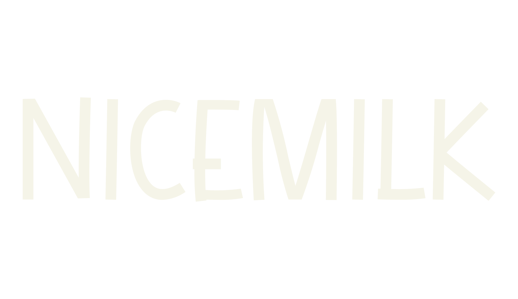 Nicemilk, all caps font preview