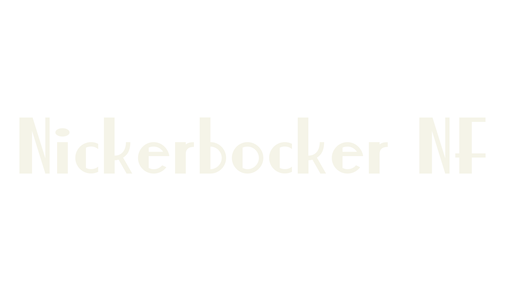 Nickerbocker NF, display market font preview