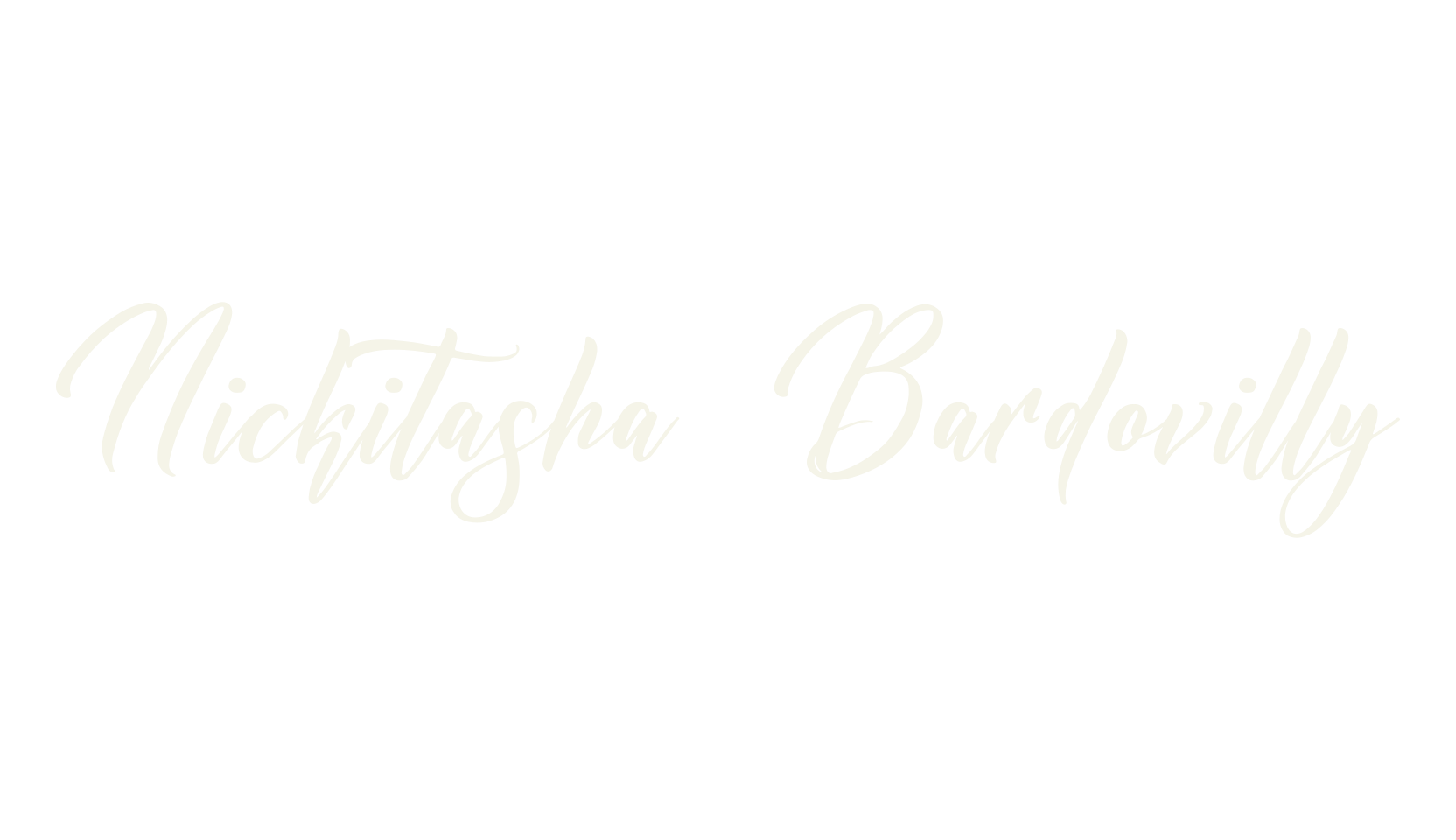 Nickitasha Bardovilly, script font preview