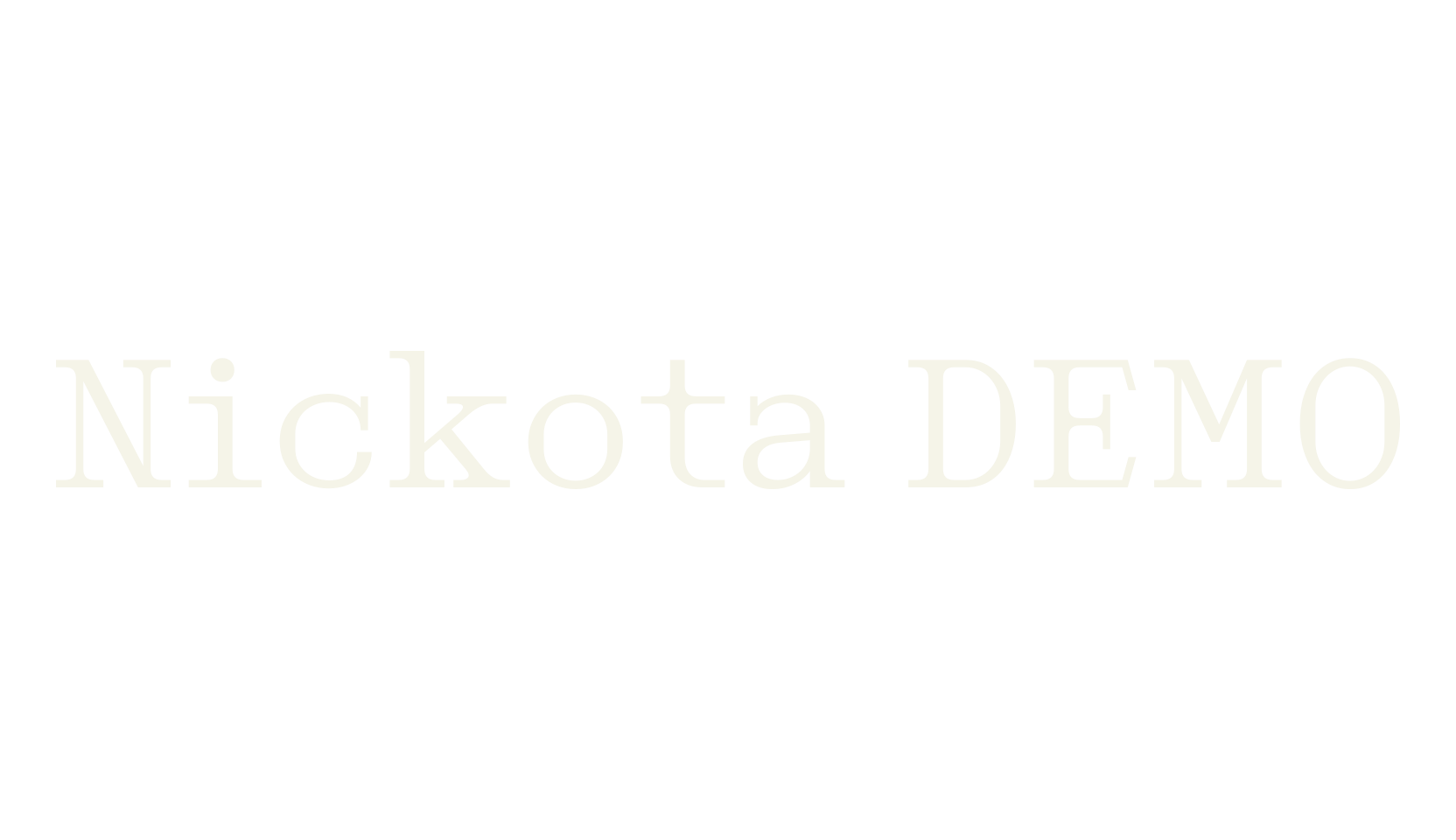 Nickota DEMO, typewriter font preview