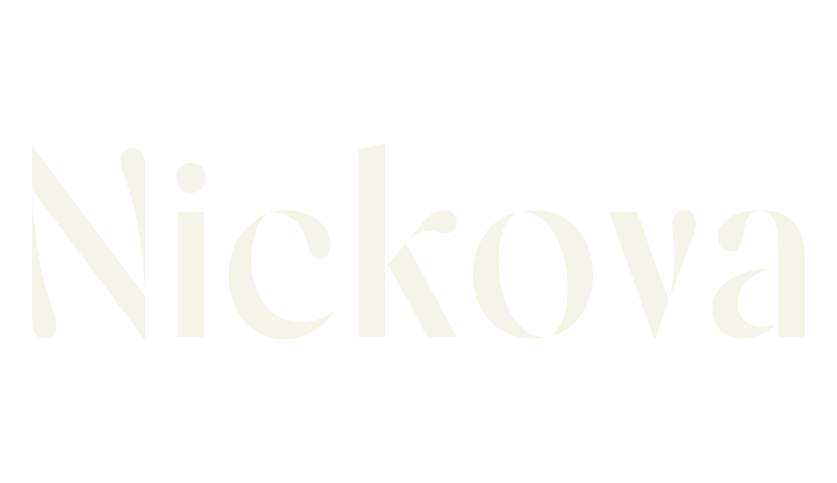Nickova, stencil font preview
