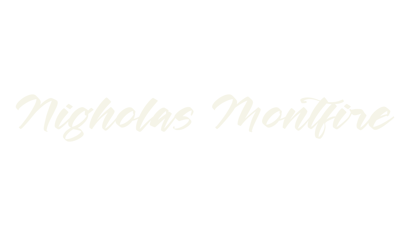 Nigholas Montfire, script font preview