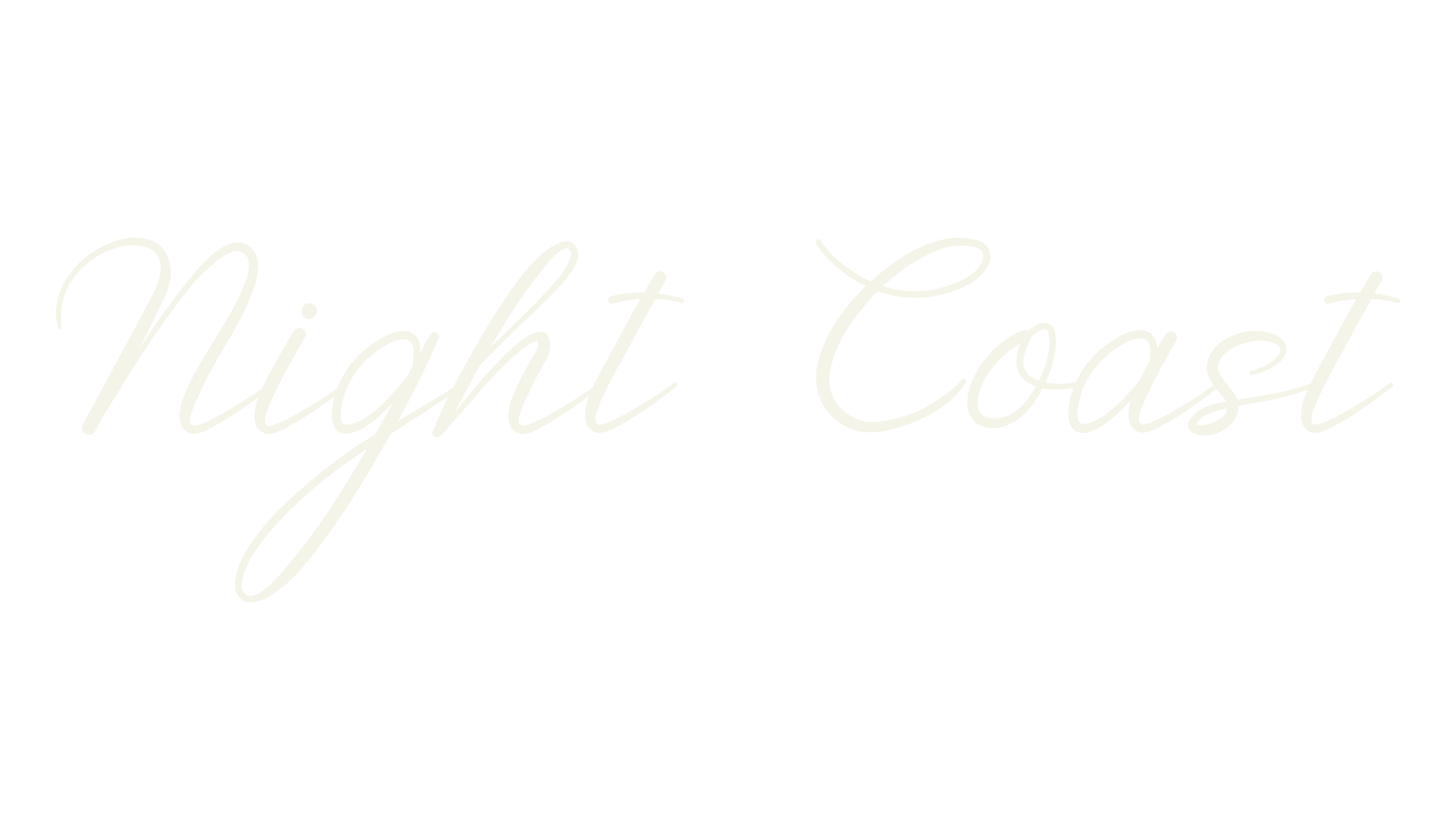 Night Coast, calligraphy font preview