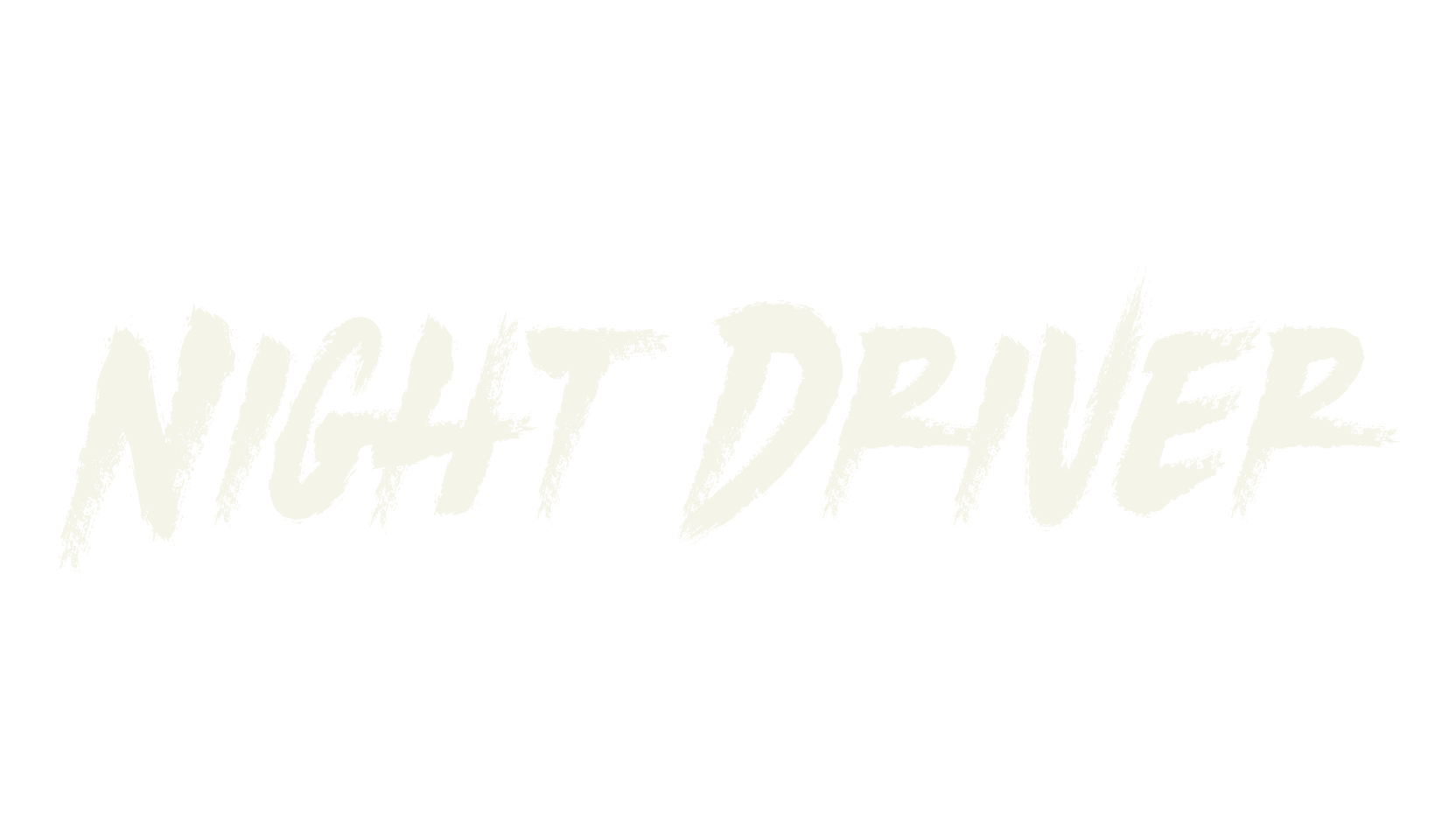 Night Driver, paintbrush font preview