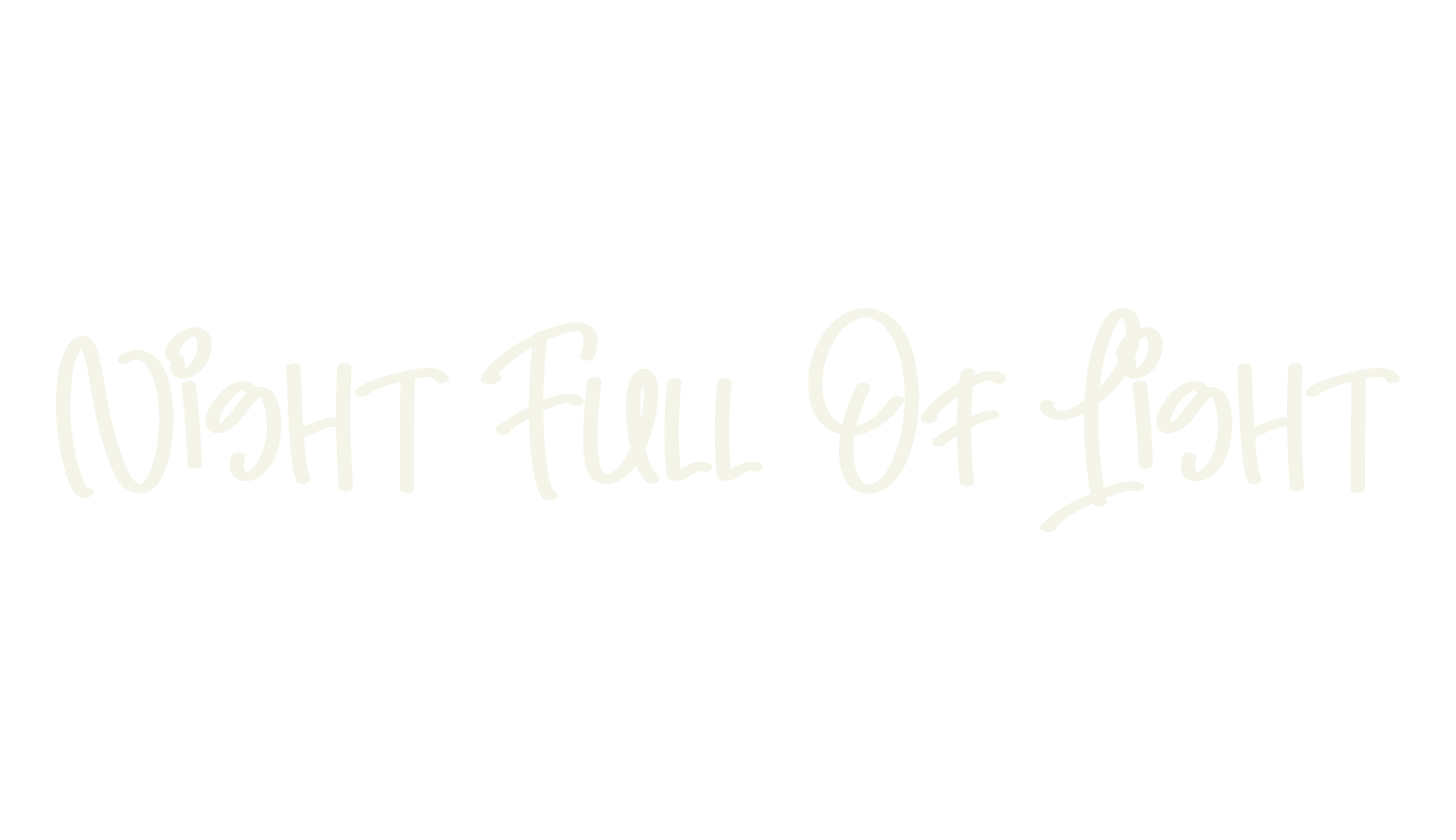 Night Full Of Light, handwriting font preview