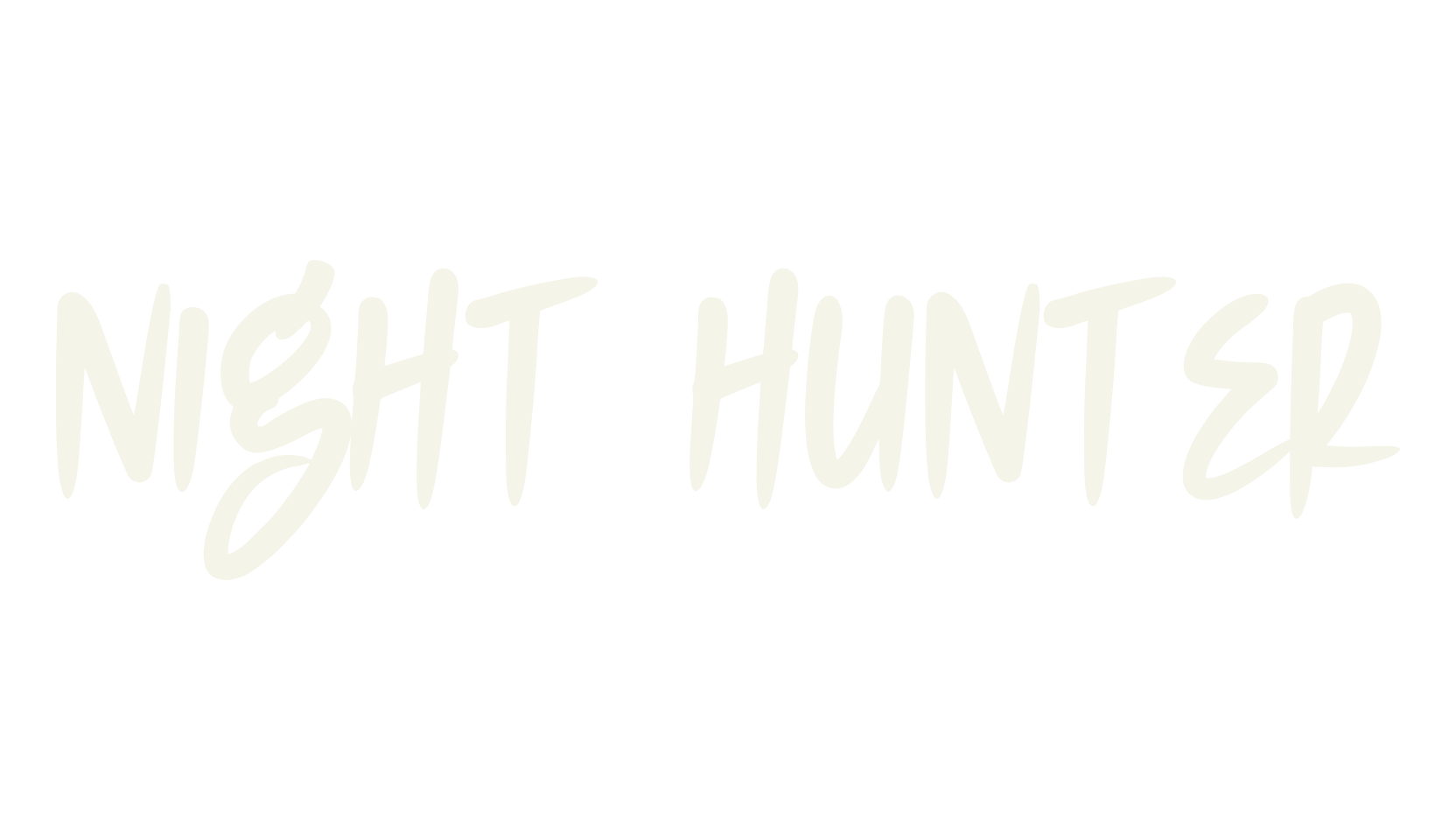 NIGHT HUNTER, night font preview