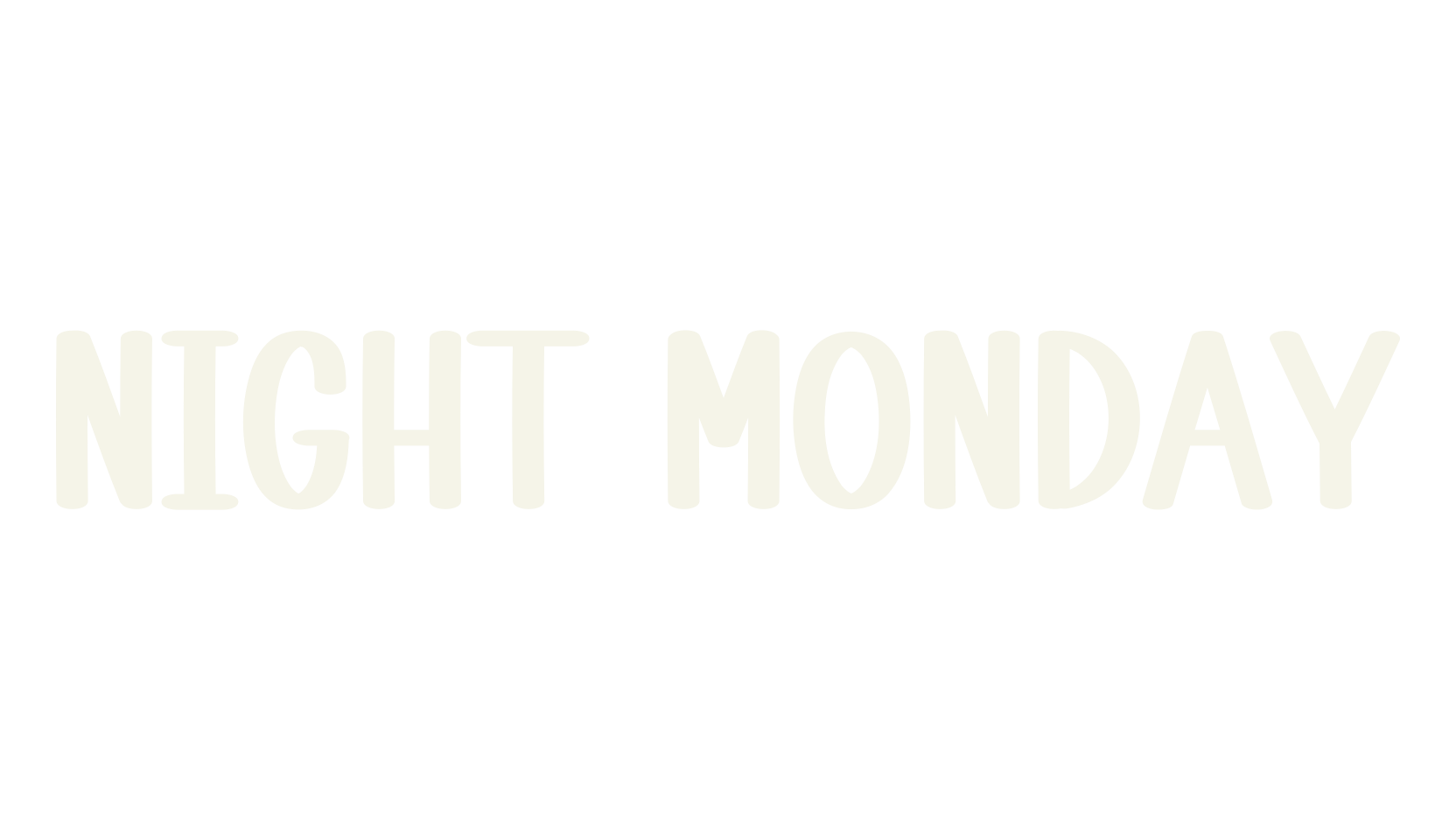 Night Monday, script font preview