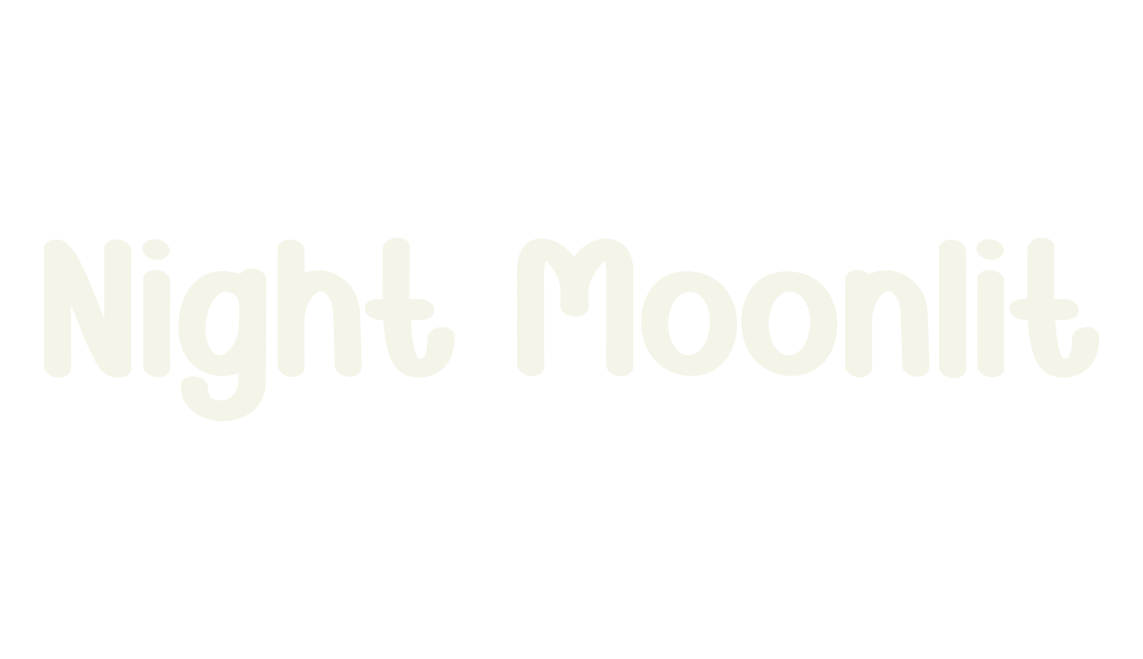 Night Moonlit, handwriting font preview
