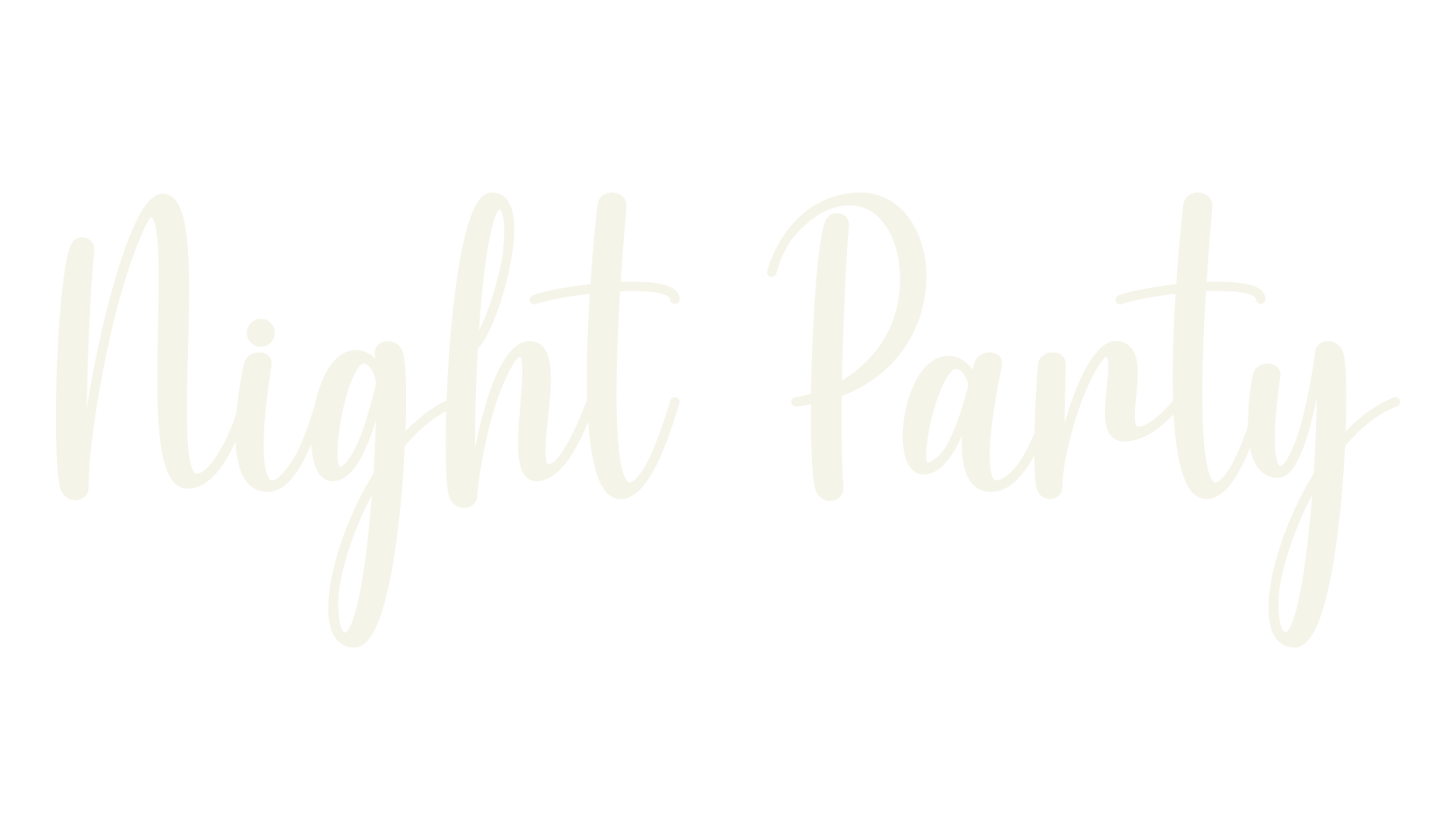 Night Party, script font preview