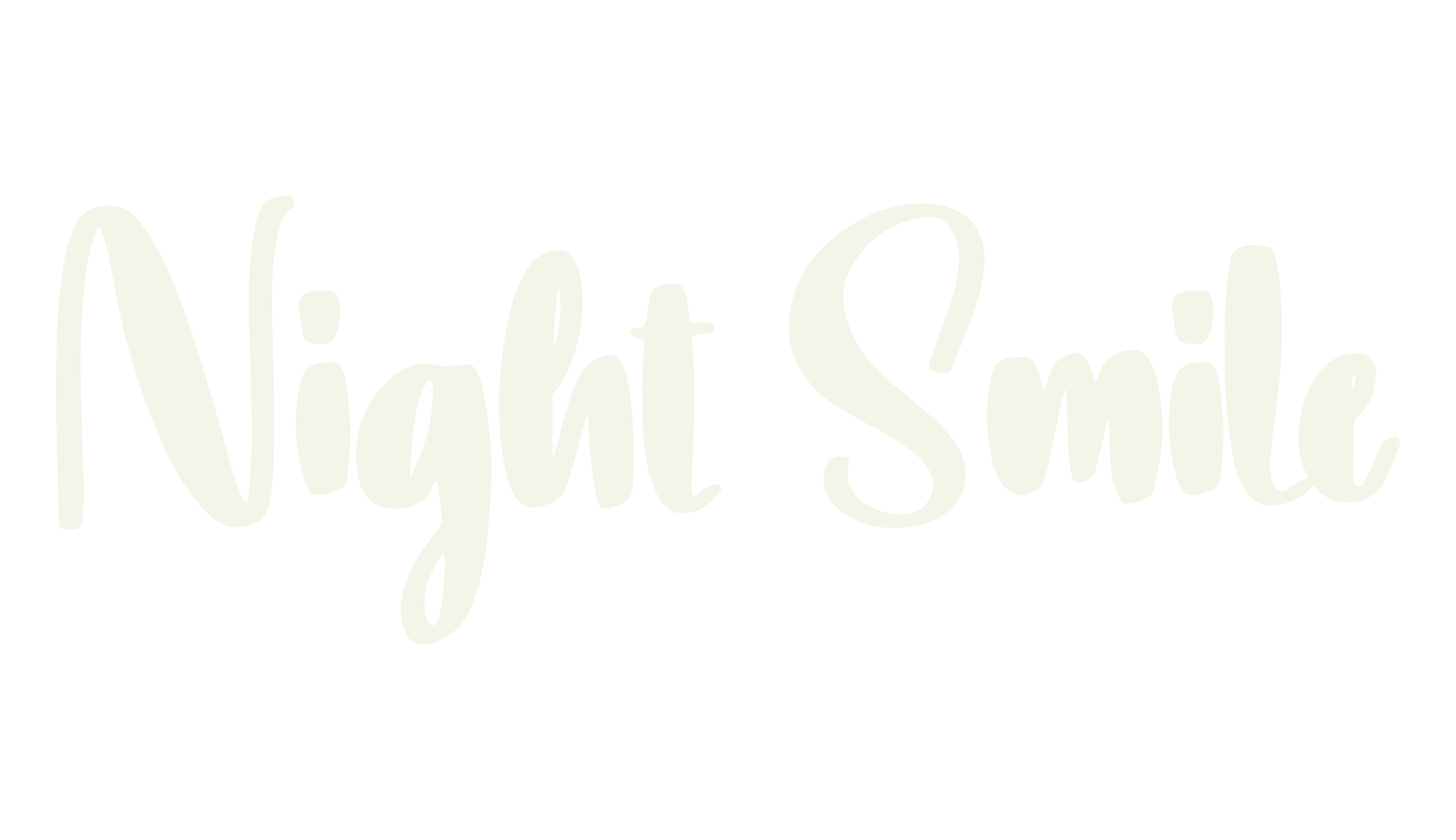 Night Smile, calligraphy font preview