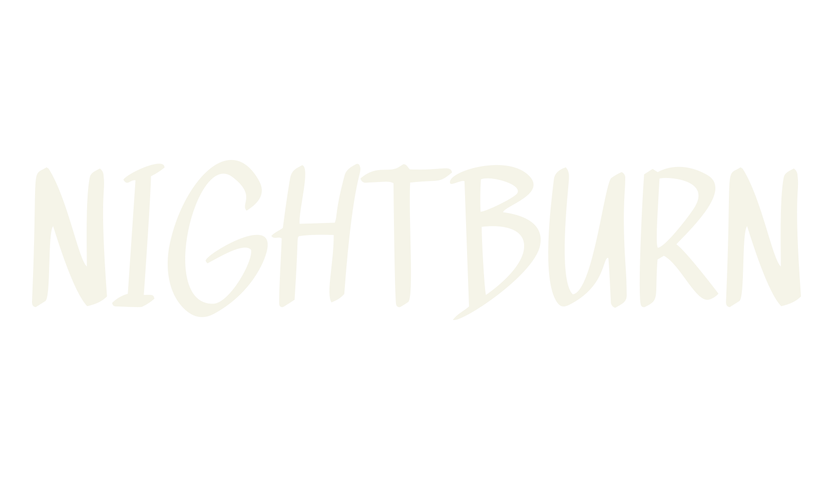 NIGHTBURN, handwriting font preview