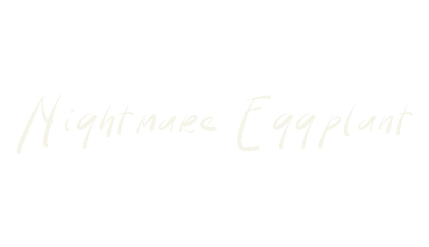 Nightmare Eggplant, script font preview