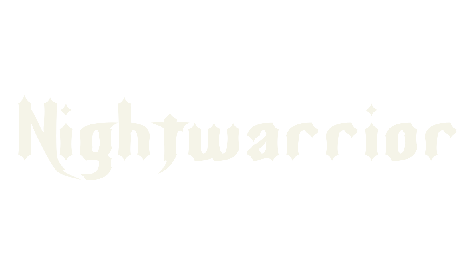 Nightwarrior, fantasy font preview