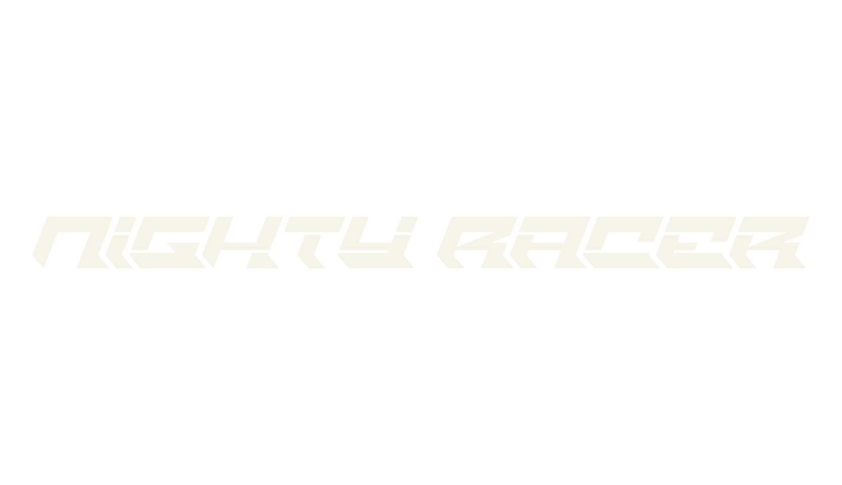 Nighty Racer, jersey font preview