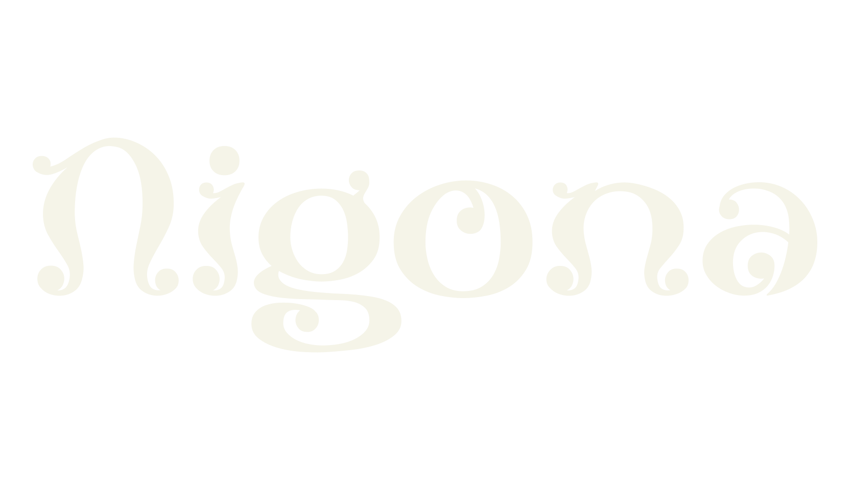 Nigona, curly font preview