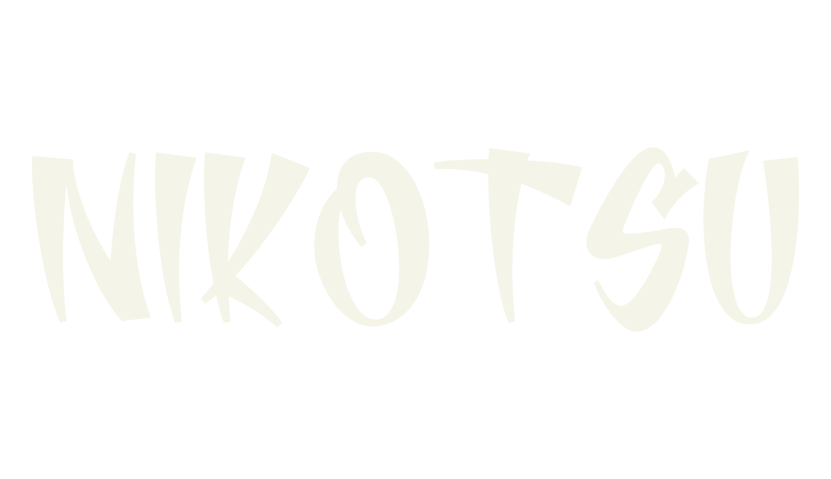 NIKOTSU, logo font preview