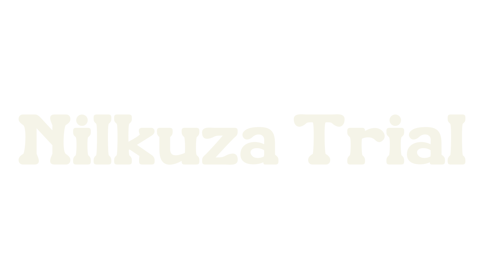 Nilkuza Trial, art deco font preview