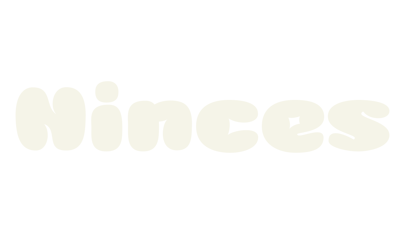 Ninces, bubble letters font preview