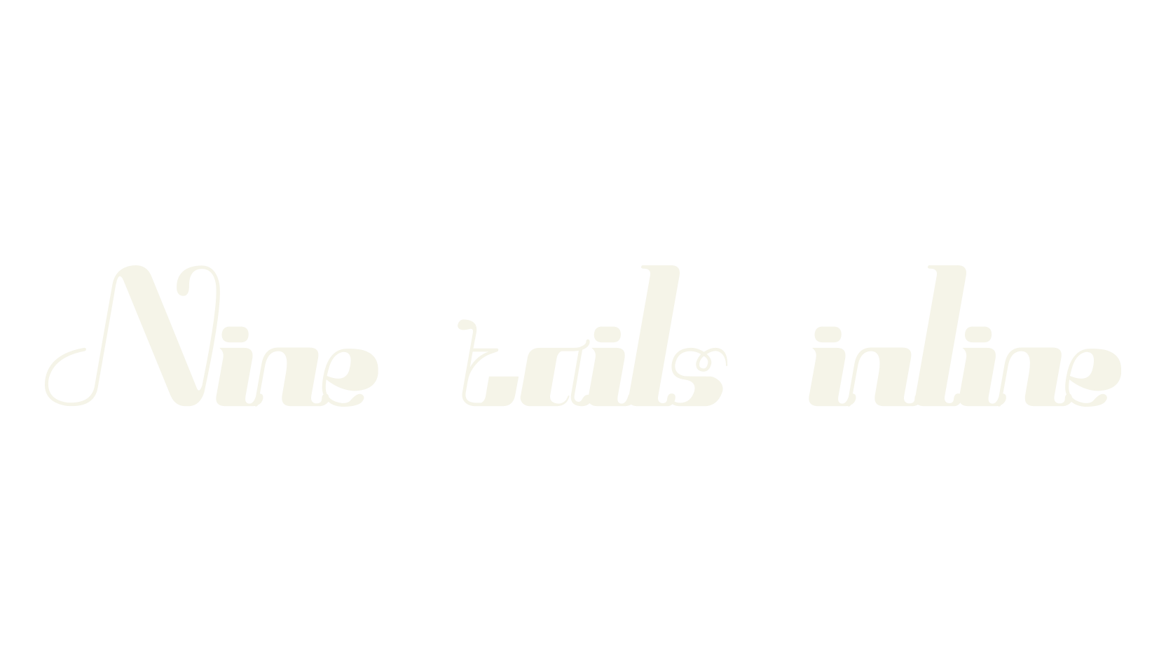 Nine tails inline, stylish font preview