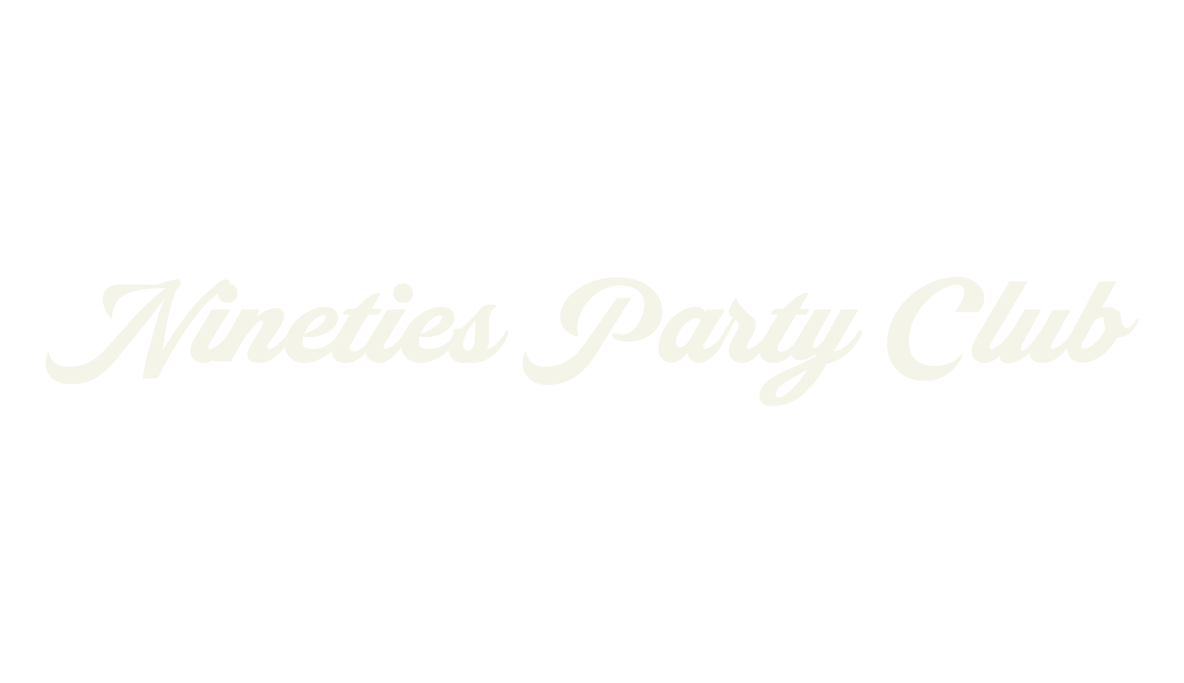 Nineties Party Club, 1990s font preview