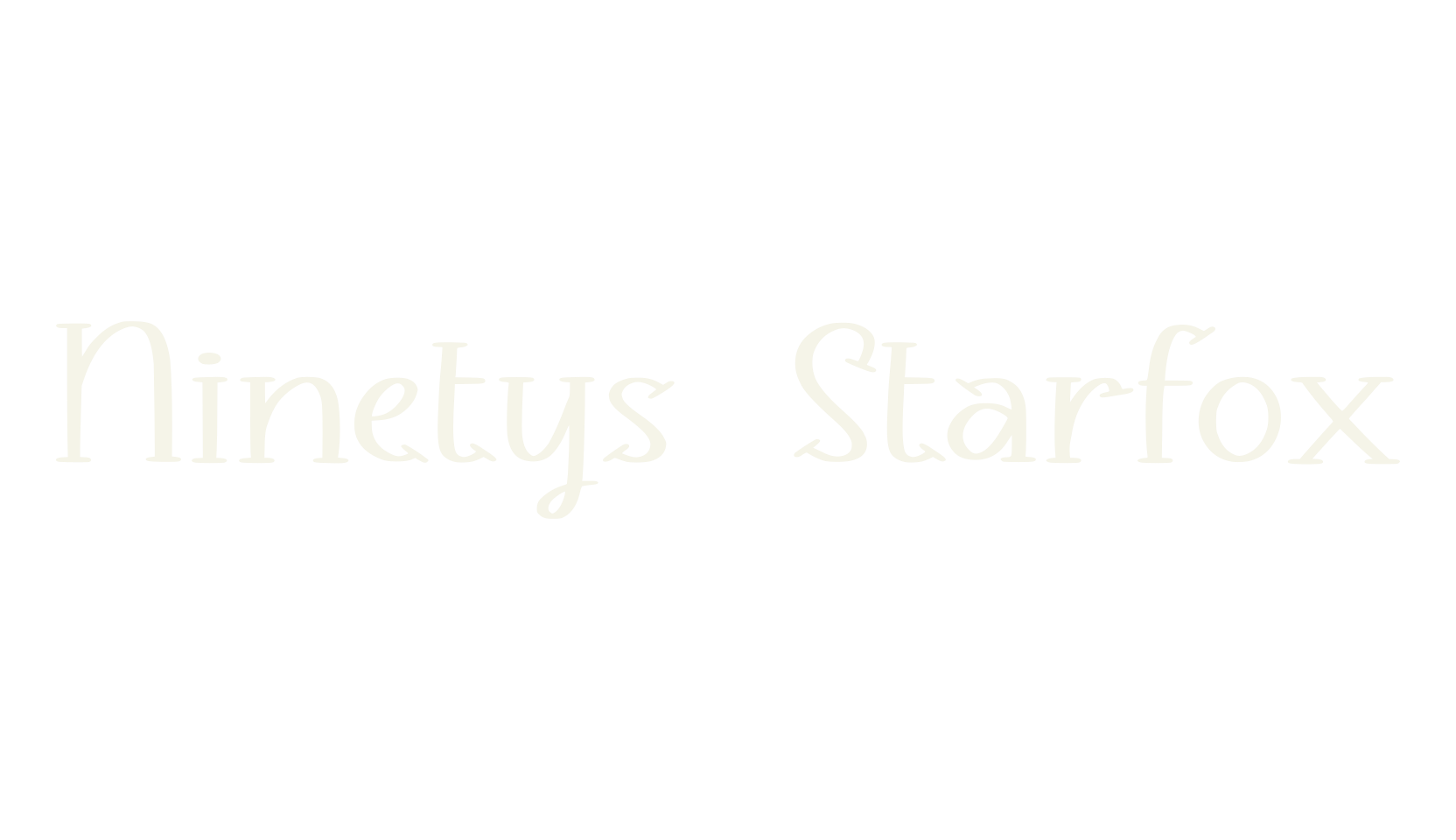 Ninetys Starfox, fancy font preview