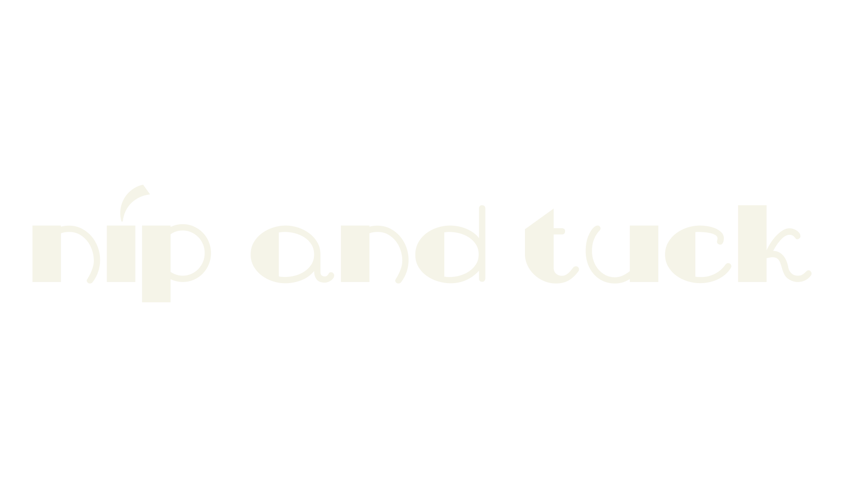 Nip And Tuck, display market font preview