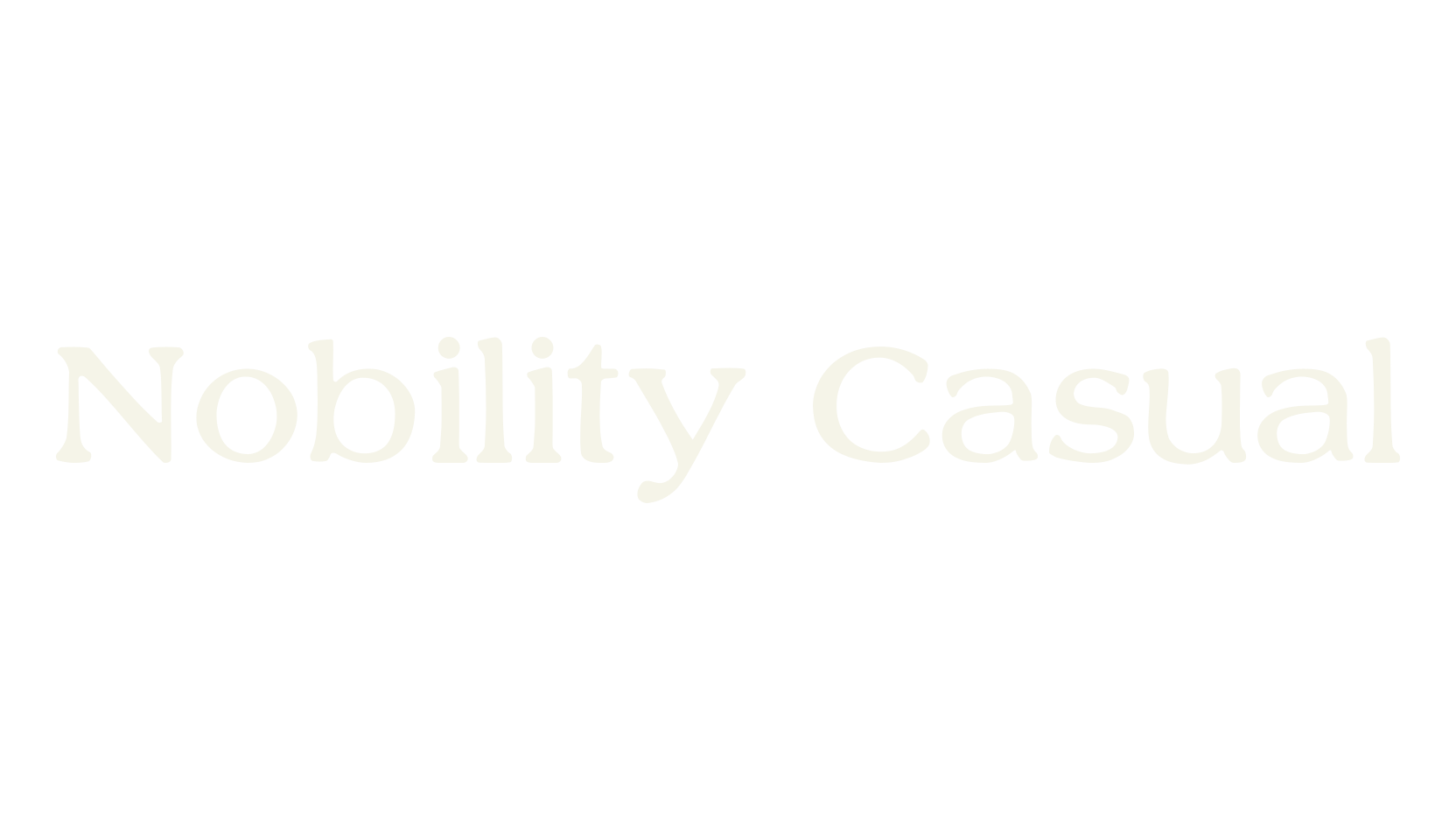 Nobility Casual, serif font preview